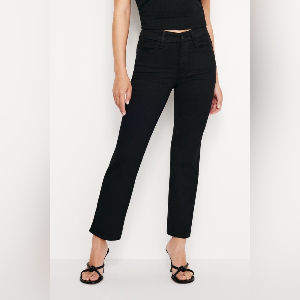 Good American Jeans Women’s 27 Black Straight Jeans